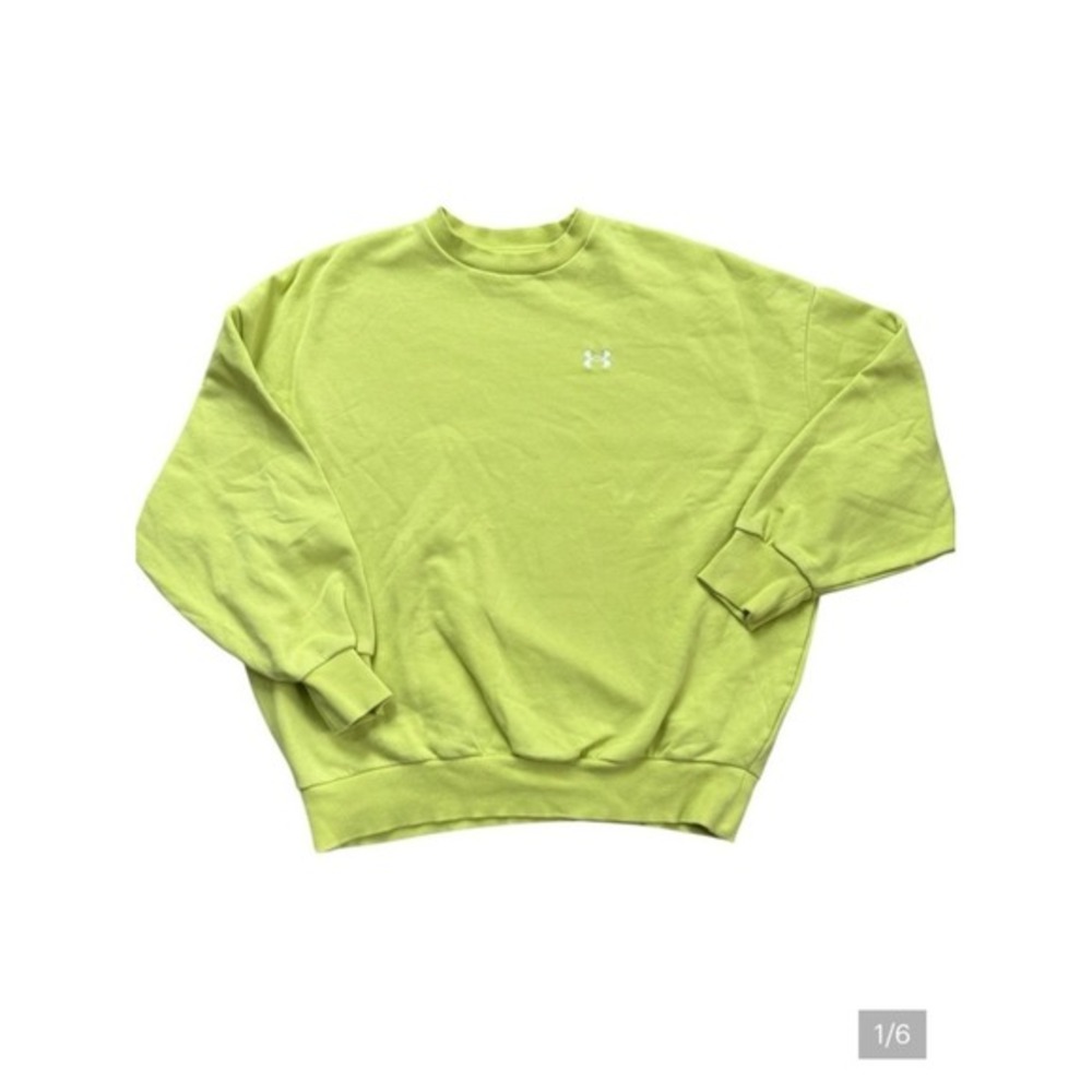 Under Armour Women's‎ Oversized Fleece Crewneck - Lime Green - S Sporty Spice